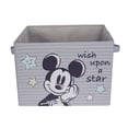 thumbnail image 2 of Cesta de almacenamiento Lambs & Ivy Disney Mickey Mouse de lona gris, 2 of 4