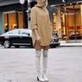thumbnail image 2 of CAIXIA Womens Sweaters Casual Longline Solid Color Pullover Sweater Soft Comfortable Turtleneck Knit Top For Everyday Wear And Versatile Outfits Sweatshirts For Women, 2 of 6