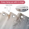 thumbnail image 3 of Valentines Day Shower Curtain, 36" x 72", White Swans Couple Romantic Blue Waterproof Bathroom Curtain Washable Shower Curtain Set with 12 Hooks, 3 of 9