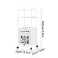 thumbnail image 3 of LOVEVER Rolling Kitchen Microwave Cart  2 Tier Microwave Table Stand with Storage  Kitchen Storage Rack on Wheels  Coffee Station Cart Rack Shelf Organizer for Living Room Office  Balcony, 3 of 6