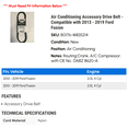 thumbnail image 2 of Air Conditioning Accessory Drive Belt - Compatible with 2013 - 2019 Ford Fusion 2014 2015 2016 2017 2018, 2 of 2