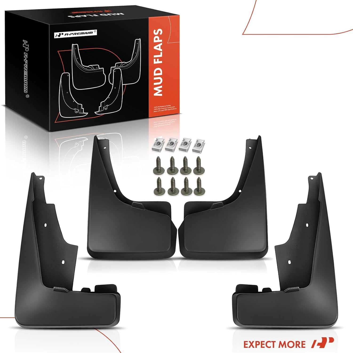 A-Premium Splash Guards Mud Flaps Mudflaps Replacement for Toyota Highlander 2012-2015 Front and Rear 4-PC Set