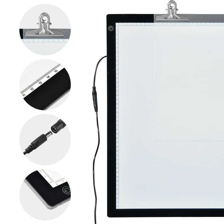Yescom LED Drawing Board Light Box Tracing Pad Artist Stencil