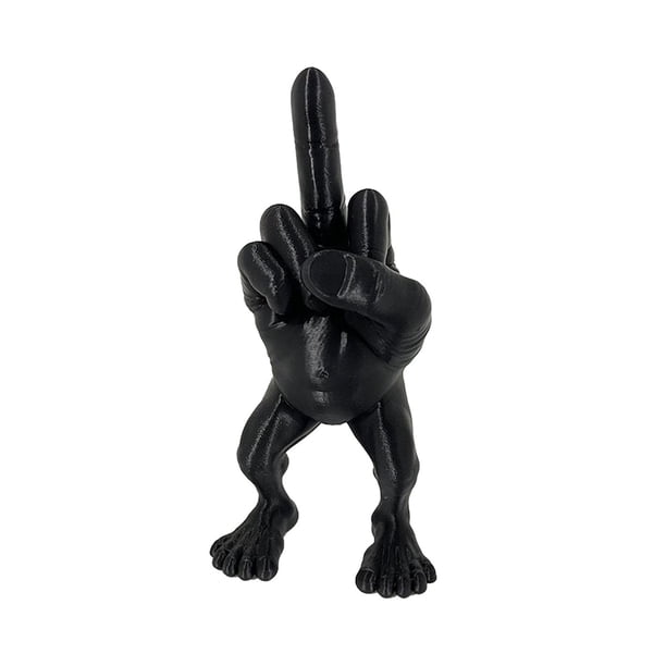 Figura Del Dedo Ornamento Con La Habitación Resina Las Piernas