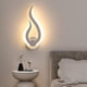 thumbnail image 2 of Lámpara de pared LED para interiores, lámpara de pared moderna de 10 W, luz de noche de pared con forma de llama, 3000 K, blanco cálido para cocina, escalera, dormitorio, pasillo, 220 V, IP20 YOIURT, 2 of 5