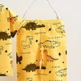 thumbnail image 6 of Xudanell Toddler Boys Pajamas Kids Dinosaur Summer PJS Monster Truck Boy Tractor Jammies Hockey Short Sets 2-7 Years (Light Yellow, 12-18 Months), 6 of 7