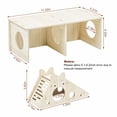 thumbnail image 5 of Hamster Hut, 2 Chamber Hamster Hideouts Wood Smooth Surface Chinchilla Habitat No Nails Guinea Pig Maze Exploring Gerbils Toys with Slide House for Dwarf Hamster Syrian, 5 of 7
