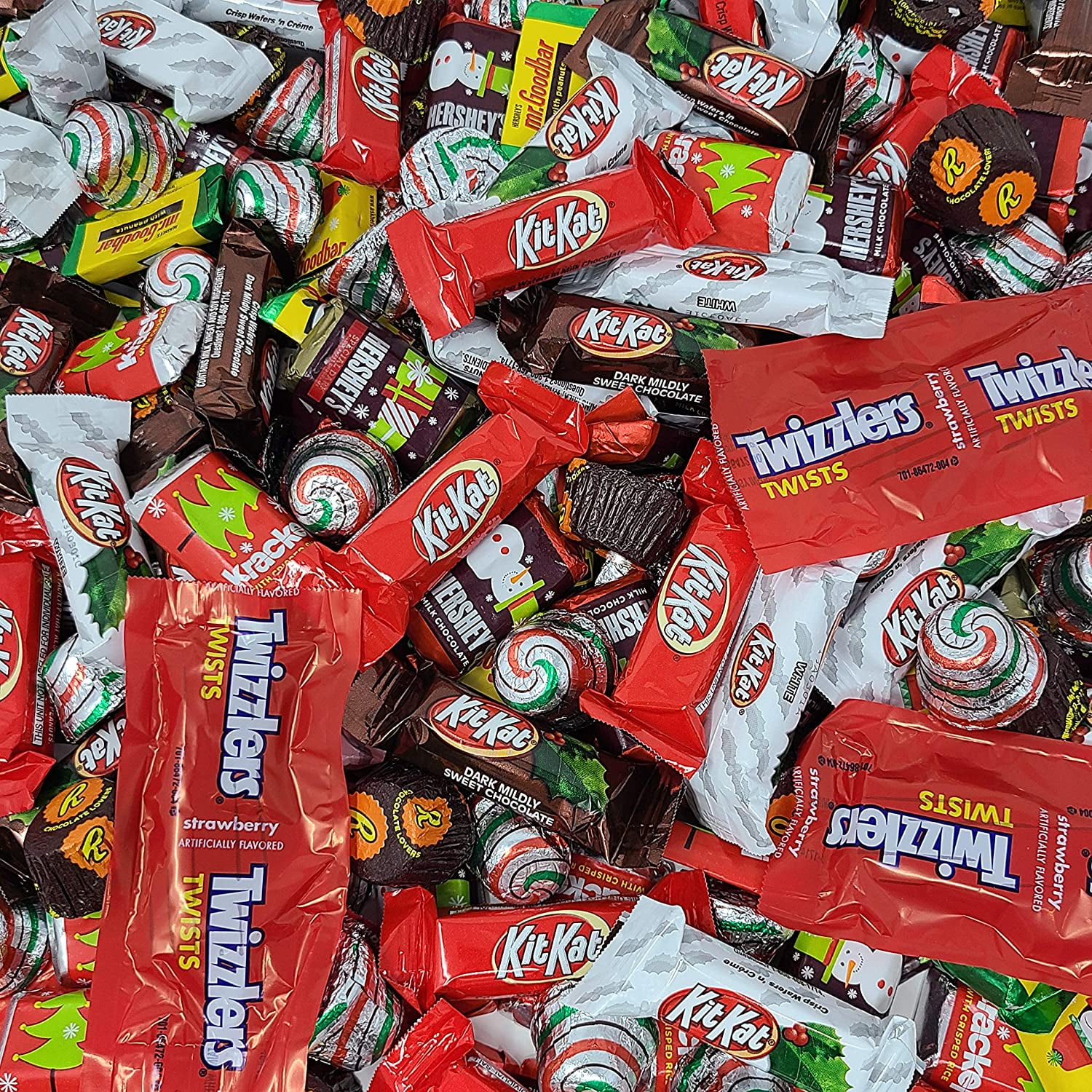 Christmas Candy Chocolate Bulk Assortment Holiday Miniatures, Individually Wrapped, Includes Kit 