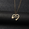 thumbnail image 3 of Name Custom Necklace Jewelry Personality Customized Love Heart Shaped English Name Five-pointed Star Women Clavicle Chain, 3 of 5