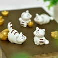 thumbnail image 4 of Statue Miniature en Forme de White Tiger Adorable, Décor Mignon en Résine Fait Main pour la Maison, 4 of 10