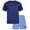 Navy/Light Blue, variant on Black Bear Active Boys Short Sets - 2 Piece Short Sleeve T-Shirt and Shorts Boys Athletic Set (8-18)