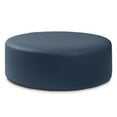 thumbnail image 5 of Jaxx Candler Round Coffee Table Ottoman, Oversized, 44-Inch, Premium Faux Leather, Oxford Blue, 5 of 7