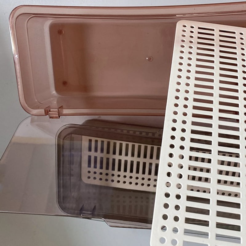 Flatware Tray with Lid,Utensil Storage with Lid Plastic Cutlery Tray,Cutlery Drawer Organizer Utensil Storage ContainerE