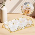 thumbnail image 6 of kowaku Dessert Dividing Plate Dried Fruit Tray Gifts with Stand Comtainer Serving Platter Organizer for Candy Fruits Cookies Snacks Clear Round, 6 of 9