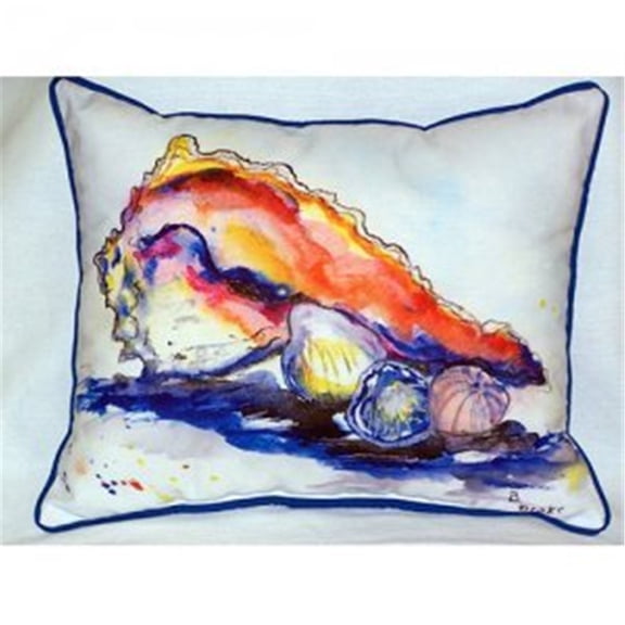 Betsy Drake ZP290 Betsys Conch Indoor & Outdoor Throw Pillow- 20 x 24 in.
