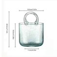 thumbnail image 3 of Glass Purse Vase For Flowers Glass Bag Vase Clear Glass Vase With Handles, 3 of 5