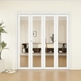 thumbnail image 2 of ARK DESIGN Scratch Resistant Mirrored Bi-Fold Doors with Hardware Kit, MDF Covered with PVC Film White, 72" x 80", 60lb, 2 of 9