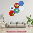thumbnail image 5 of Self Adhesive Wall Hexagon Bulletin Felt Board Tile with Push Pin, Dark Camel 4 Pack, 5 of 5