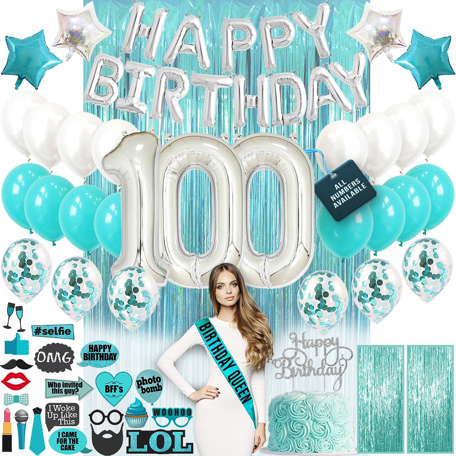 100th Birthday Decorations, 100th Birthday Party Supplies, 100th