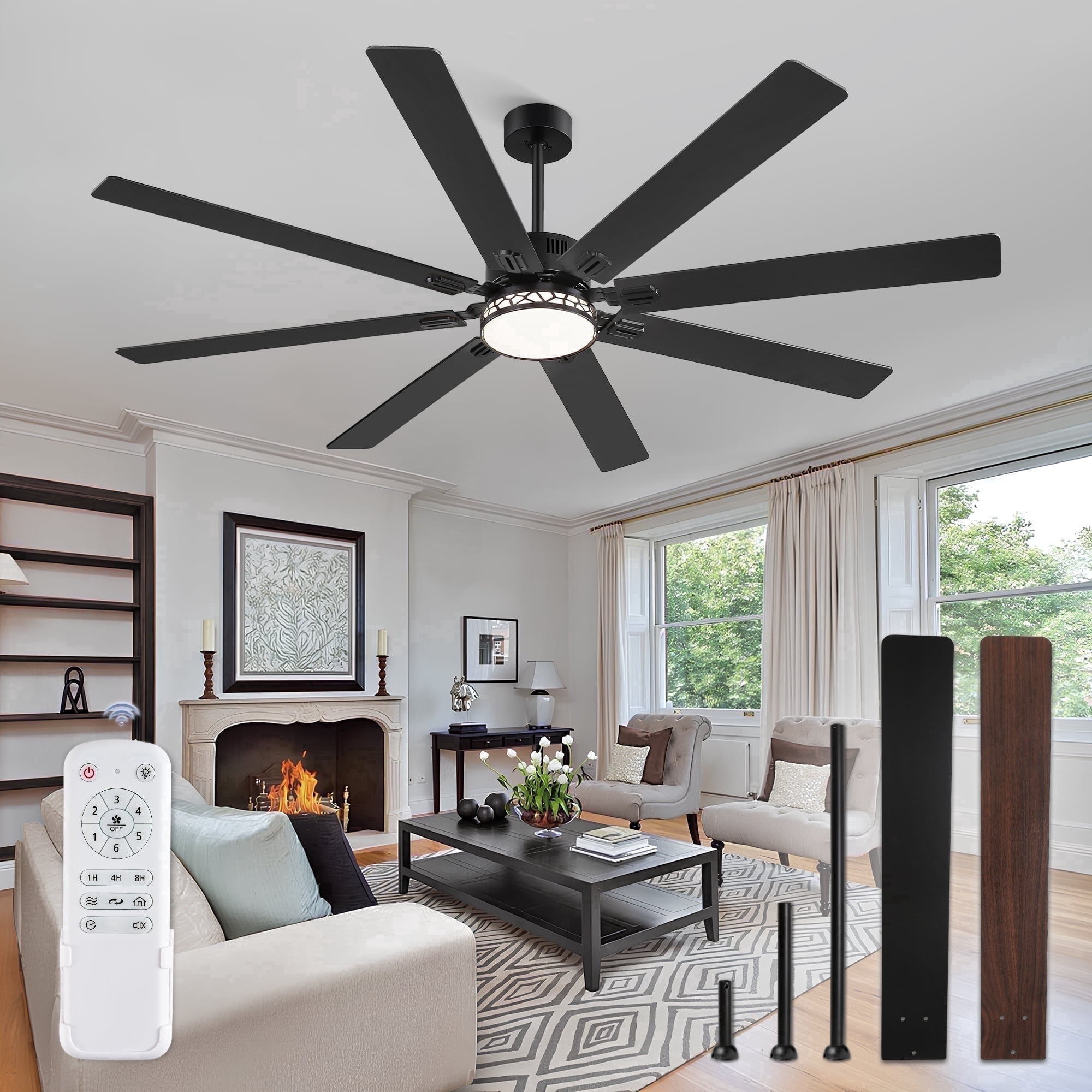 Litex - Knightsbridge - 5 Blade Ceiling Fan with Light Kit-26.5