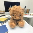thumbnail image 2 of Highland Cow Plush Toy Cute Yak Doll with Long Fluffy Hair Soft Stuffed Animal Gift for Kids Adults Cow Lovers, 2 of 7