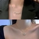 thumbnail image 3 of Collar de acero de titanio con trébol de cuatro hojas y múltiples usos para mujer, diseño de sentido de alto nivel, luz, lujo, amor, corazón, cadena de clavícula, collar de moda, 3 of 6