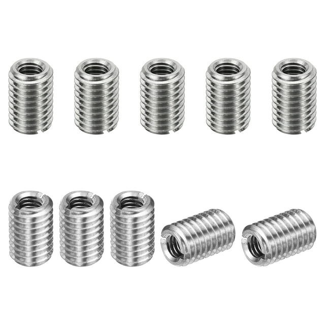 Unique Bargains Adaptateurs Filetés Manchon Réducteur Écrou M10 * 1,5 Mâle à M6 * 1 Femelle Réparation Insert Réducteur Vis 15mm 10 Pcs