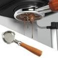 thumbnail image 3 of Abbracc 58mm Coffee Bottomless ,No Base,Semi-Automatic Coffee Machine Replacement Wooden Handle B, 3 of 8