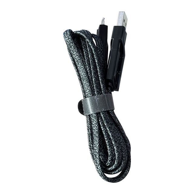 Cable de datos One for Four - Cable de carga de 1,5 m y 4 puertos para dispositivos USB A/C, carga rápida y transferencia de datos de 60 W