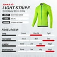 thumbnail image 3 of Santic Striped Mens Cycling Jersey Long Sleeve Bicycle Shirt Bike Jersey for Cyclist Green,M, 3 of 7