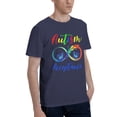 thumbnail image 2 of Autisme - Rouge au Lieu de l'Infini - Acceptation Papillon T-Shirt Basique à Manches Courtes pour Hommes Bleu Marine TG, 2 of 5