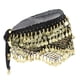 thumbnail image 2 of Bufanda de cinturo de con Monedas Doradas Cinturón de Danza de Vientre Baile Latino Negro, 2 of 8
