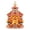 Orange Skull Shrine, variant on 2D Acrylic Day of the Dead House Ornament, Blue Sugar Skull Shrine Hanging Decoration for Halloween Tree, Wall, Car Mirror and Dia de los Muertos Party Decor, 3.9 Inch