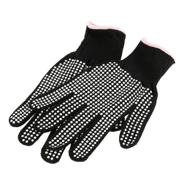 BUTORY Guante Profesional Resistente Al Calor, Aislamiento Térmico y Guantes de Alta Temperatura, Guantes Resistentes Al Calor con Golpes de Silicona, Ideal para Plancha de Vapor, Varilla Rizadora
