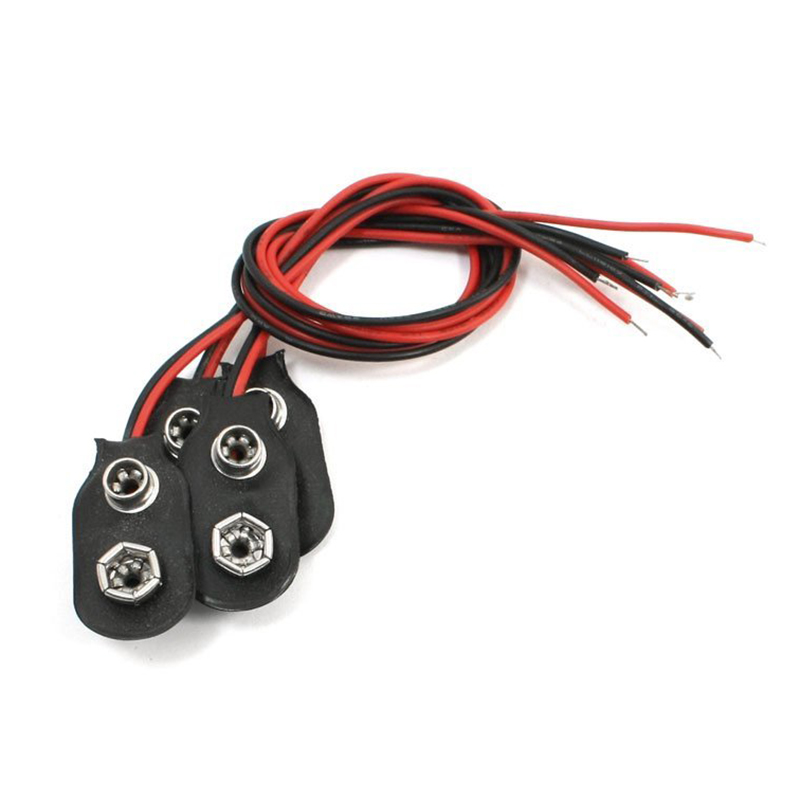 Power 15cm cable 9V battery terminal connection holder 6 pieces