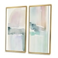 thumbnail image 3 of Designart "Pastel Tranquility in Serene Shades I" Abstract Liquid Ink Framed Wall Art Set Of 2 - Modern Blue Frame Gallery Set For Office Decor, 3 of 6