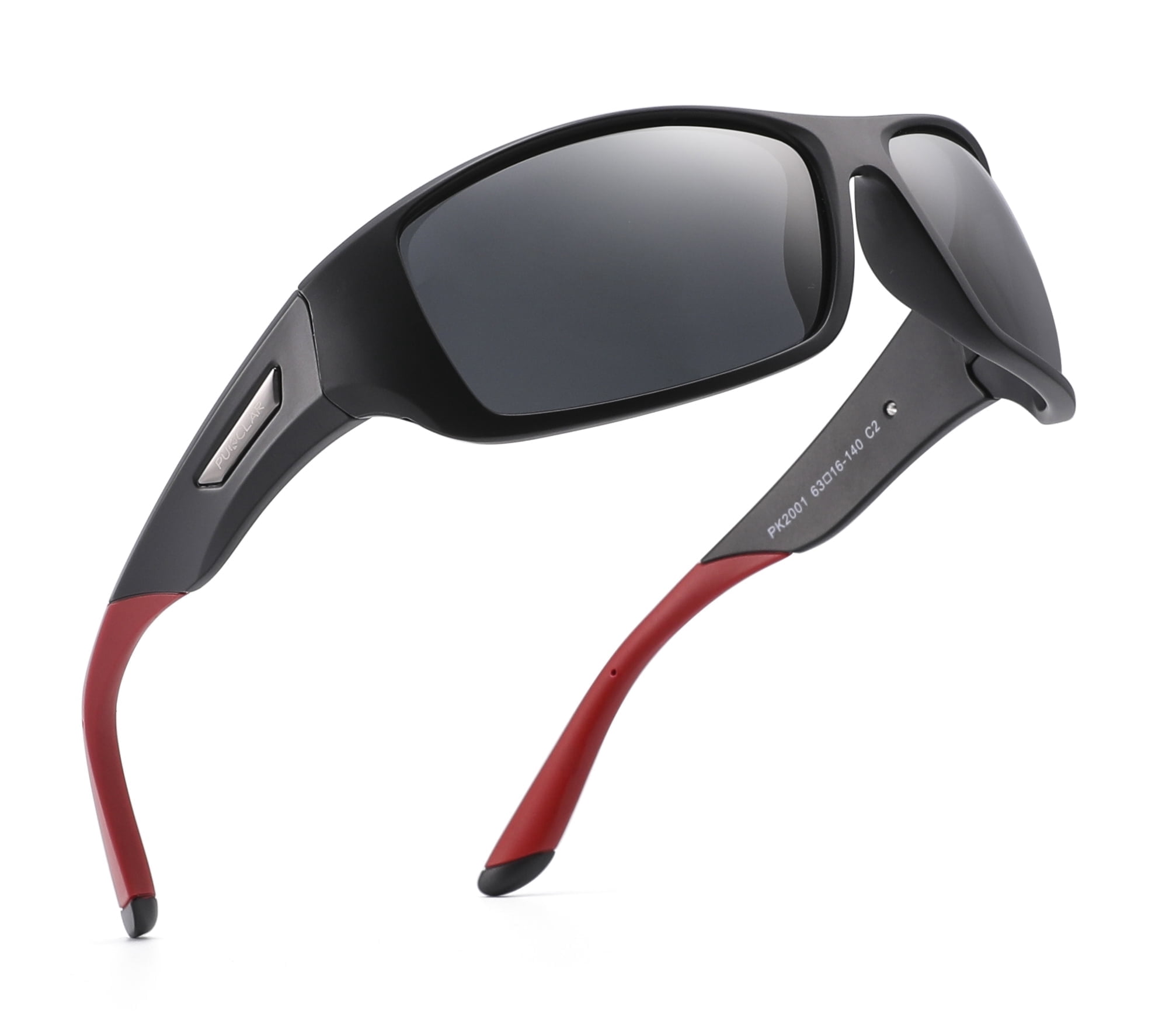 PUKCLAR Polarized Sports Sunglasses for Men Women Driving Sunglasses Cycling Running Fishing Golf Goggles Unbreakable Frame