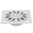 thumbnail image 2 of Desagüe de piso de aleación de zinc, desagüe de piso de baño de aleación de zinc simple, desagüe de piso cuadrado, diseño aerodinámico, 2 of 11