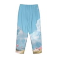 thumbnail image 3 of Lsque Cute Pink Mushrooms Print Women's Pajama Pants, Lounge Pant - Comfortable Home Wear,Elastic Waistband, Stylish Design-Medium, 3 of 9