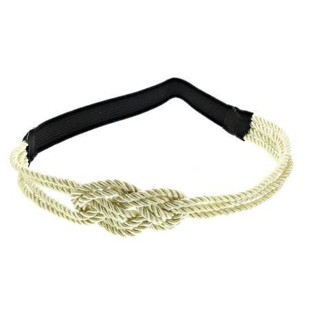 Making Waves Women's Nautical Rope Sailor's Knot Headband, Beige