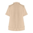 thumbnail image 4 of Fiudx Ofertas Del Día Camiseta/Camisa Holgada de Manga Corta con Cuello En V y Manga Corta Informal a La Moda para Mujer, 4 of 6