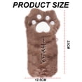 thumbnail image 2 of Estuche para lápices con forma de garra de gato de peluche, bolsa para lápices con forma de pata esponjosa, estuche para lápices, bolsa de almacenamiento de papelería para estudiantes y, 2 of 5