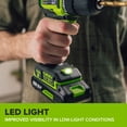 thumbnail image 6 of Greenworks PowerAll 24V Brushless 3/8" Drill Driver with 2Ah Battery and Hand Tools, PK301A1, 6 of 18