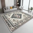thumbnail image 1 of Washable Area Rugs Aesthetic 2 X 3 ft Area Rugs Tribal Style Pattern Non Slip Thin Indoor Entryway Rug Accent Floor Carpet for Bedroom Dining Living Room Kitchen Grey, 1 of 7