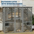 thumbnail image 4 of Studyset Indoor Cat Playpen, Wood Catio Outdoor Cat Enclosure, Walk-in Cat Cage with Window Access, Spacious Outdoor Cat House for Patio & Backyard, 4 of 7