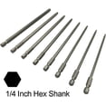 thumbnail image 4 of Juegos de puntas de destornillador de seguridad largas Juego de brocas de destornillador con cabeza de seguridad Torx de acero S2 de 6 pulgadas de longitud (8 piezas de cabeza Torx (150 mm), 4 of 5