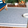 thumbnail image 2 of SAFAVIEH Courtyard Percival Geometric Indoor/Outdoor Area Rug, Navy/Ivory, 5'3" x 7'7", 2 of 15