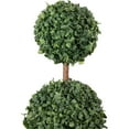 thumbnail image 3 of Northlight 38" Artificial Two-Tone Boxwood Triple Ball Topiary Tree with Round Pot, Unlit, 3 of 5