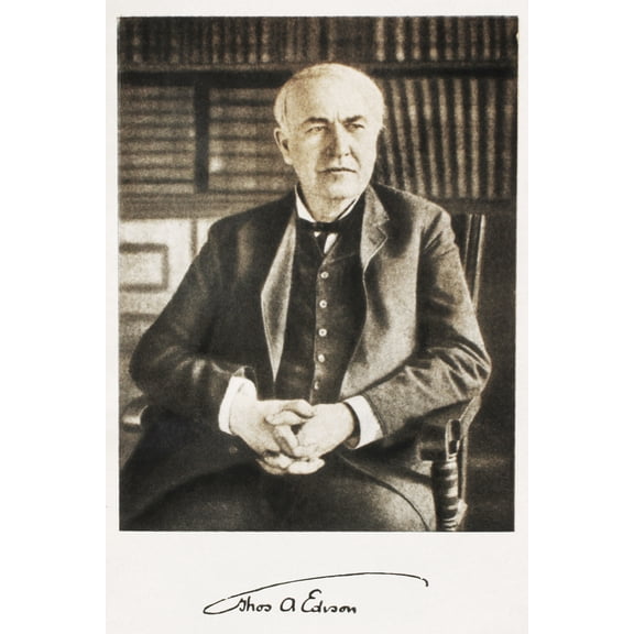 24x36 gallery poster, Thomas Edison in 1915
