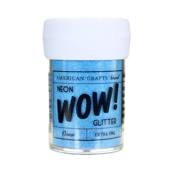 Wow! Glitter 30 ml jar, neon, ocean (pack of 6)